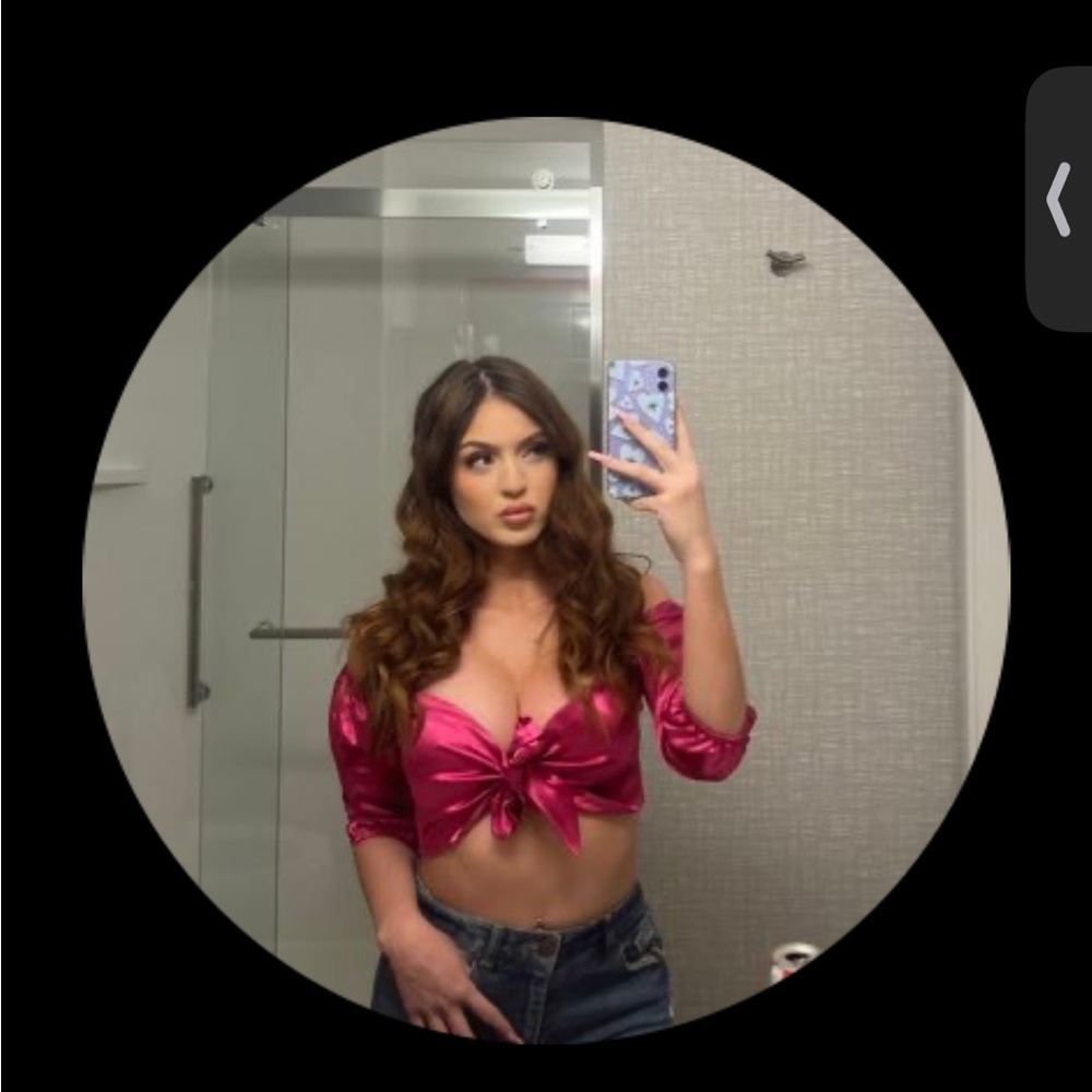 Pink Satin Women's Top